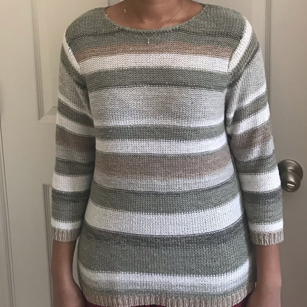 Striped blouse.